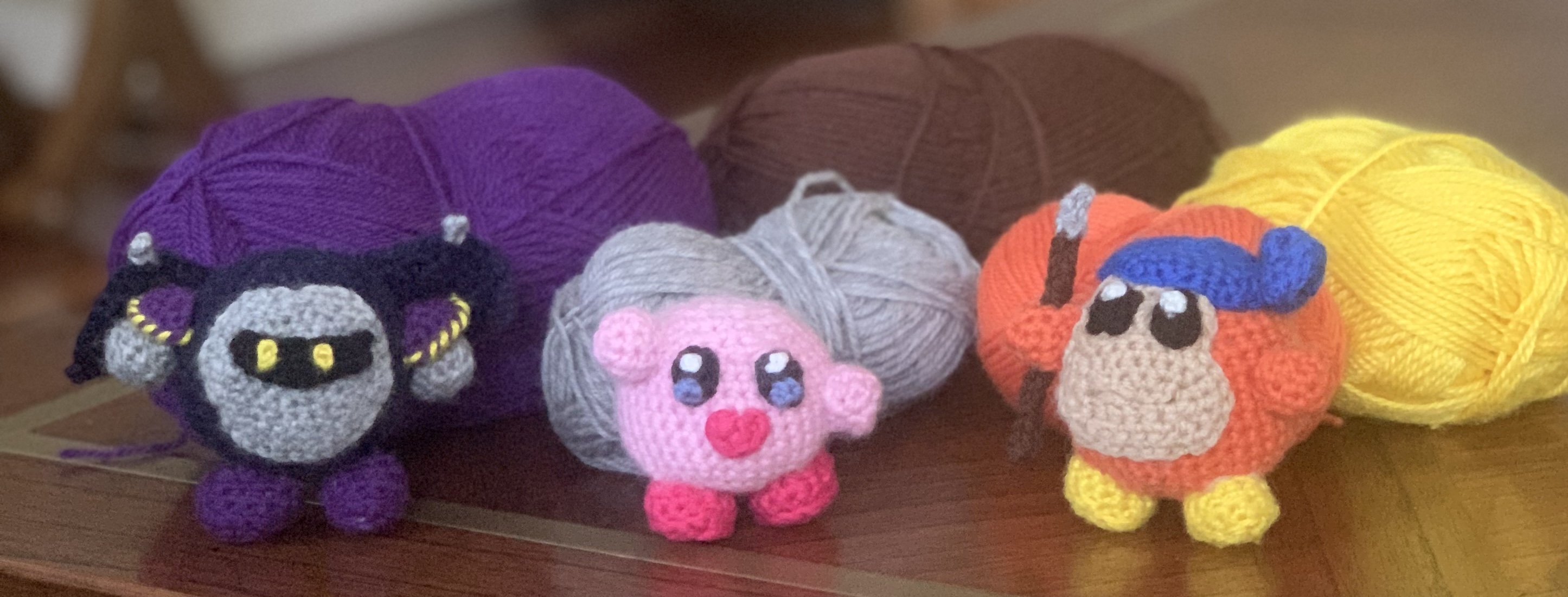 Kirby, Meta Knight and Waddle Dee hanging out